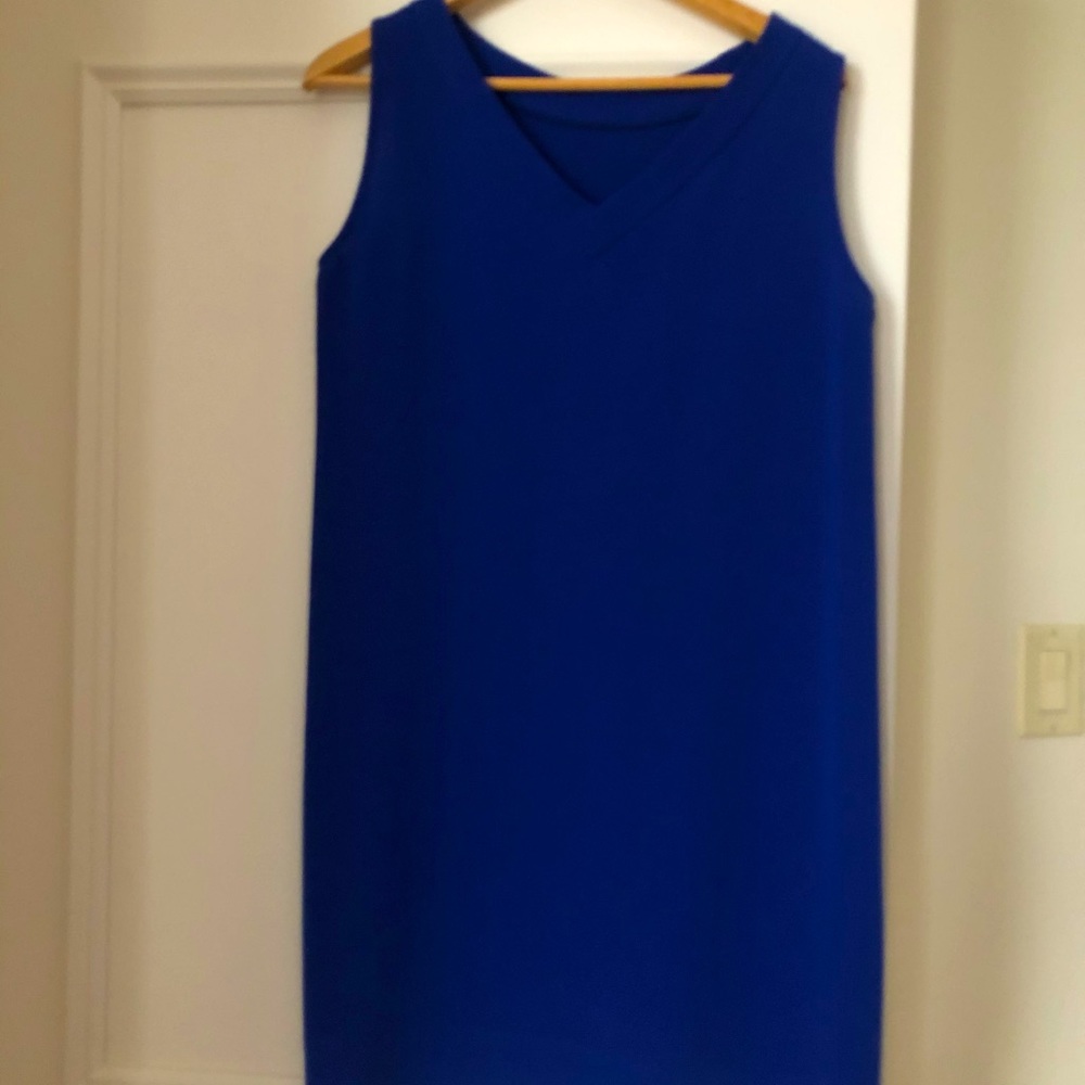 Straight cut blue dress
